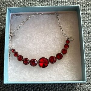 Ruby red necklace